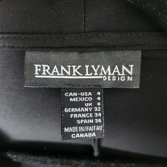 Frank Lyman Black Dress with Gold Zipper Accent - Picture 2 of 4